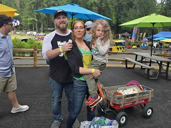 Family enjoying the amenities at Alderbrook